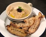 A picture of step 5 of Homemade taramasalata with toasted sourdough breadsticks.