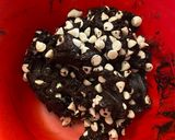 A picture of step 1 of Inside Out Double Chocolate Chip Cake Cookies.