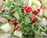 Hình bước làm 2 của món 🌱 Salad Đậu Gà & Trái Cây Thuần Chay (Vegan)