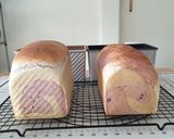 Foto langkah ke 5 dari resep Swirl Loaf Bread - roti tawar ubi ungu 2 motif.