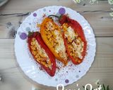 A picture of step 4 of Air Fryer Cheese and Corn Stuffed Palermo Peppers.