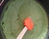 A picture of step 5 of Palak paneer khandvi.