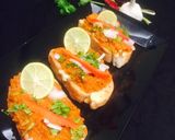 A picture of step 3 of Pav bhaji bruschetta.