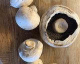 A picture of step 1 of Mushroom Bruschetta.
