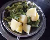 A picture of step 2 of Besan wali guar phali (cluster bean).