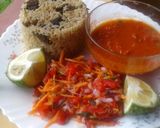 A picture of step 10 of Beef pilau with fried pepper sauce#coastal dishes themechallenge.