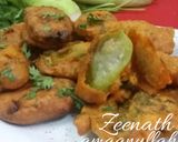 A picture of step 3 of Ridge Gourd Fritters with Kasuri Methi.