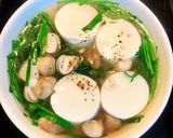 Hình bước làm 3 của món Canh Hẹ Nấu Chay