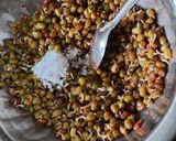 A picture of step 4 of Whole Green Moong sprouts vegetables salad.