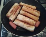 Une image de l'étape 3 de Roulé de pain de mie au saucisse.