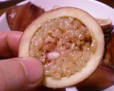 A picture of step 7 of Ikameshi (Stuffed Squid with Tentacles).