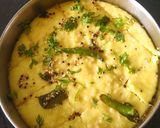 A picture of step 3 of Dhokla (rice, dal).