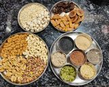 A picture of step 1 of Protein Powder with Sunflower seeds n Pumpkin seeds.