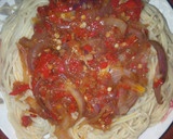 A picture of step 3 of Spaghetti with sauce.