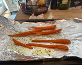A picture of step 5 of Roasted carrots and asparagus.