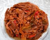 A picture of step 7 of Cuban Ropa Vieja.
