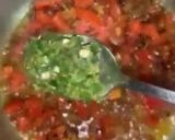 A picture of step 4 of Palak gosht.