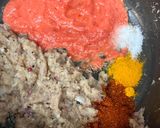 A picture of step 2 of Bhindi masala.
