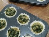 Canastas sin gluten rellenas de espinacas