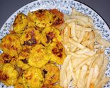 صورة لخطوة 3 من وصفة كفتة الدجاج بالأرز مشوية في المقلاة 🤤