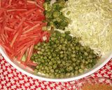 A picture of step 2 of Veg and chicken biryani platter.