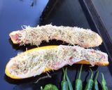 Une image de l'étape 9 de Courgette jaune farcie pancetta tomates emmental aux épices et origan (recette plancha).