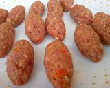 A picture of step 2 of Coated meat rolls.