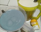 Foto langkah ke 2 dari resep Lapis tepung beras bunga telang.
