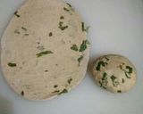 A picture of step 3 of Masala Coriander Roti.