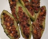 A picture of step 4 of Bitter gourd with peanut stuffing.