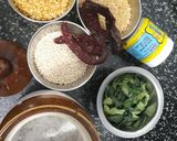 A picture of step 1 of South-Indian Parpu Podi | Mixed lentil powder.