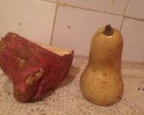 A picture of step 1 of Pumpkin and sweet potatoes soup #4week challenge.