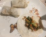 A picture of step 4 of Chicken and Mixed Vegetables Spring Roll.