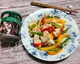 彩椒炒嫩雞片的食譜步驟4照片