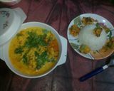 A picture of step 26 of Punjabi pakora kadhi.