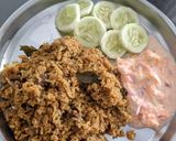 A picture of step 7 of Seeraga sambha mutton briyani.
