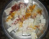 A picture of step 1 of Kashmiri paneer.