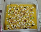 A picture of step 6 of Rasmalai Fudge (White chocolate fudge).