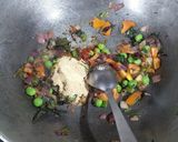 A picture of step 2 of Masala Idli.