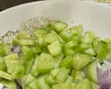 A picture of step 2 of Paneer kiwi salad.