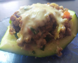 Foto del paso 5 de la receta: Zucchini relleno vegetariano sin horno
