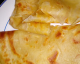 A picture of step 9 of Soft layered Carrot chapatis.
