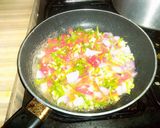 A picture of step 6 of Steamed Rice Grits (Dambun Shinkafa) with Pepper and Onion Sauce.