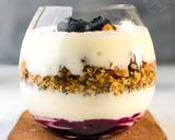 A picture of step 1 of Blueberry Granola Parfait.