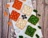 A picture of step 13 of Tricolour Paneer Mayo Veg Toast.