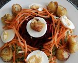 Foto del paso 7 de la receta Ensalada de calabacín, zanahoria, plátano frito y más