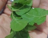 A picture of step 2 of Cardamom and tulsi tea.