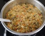 A picture of step 6 of Palak and broken wheat khichdi.