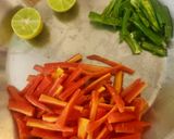 A picture of step 2 of Red Carrot Green Chilli Pickle - 10 minutes Instant Pickle.