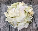 A picture of step 2 of Taiwanese Golden Pickled Cabbage.